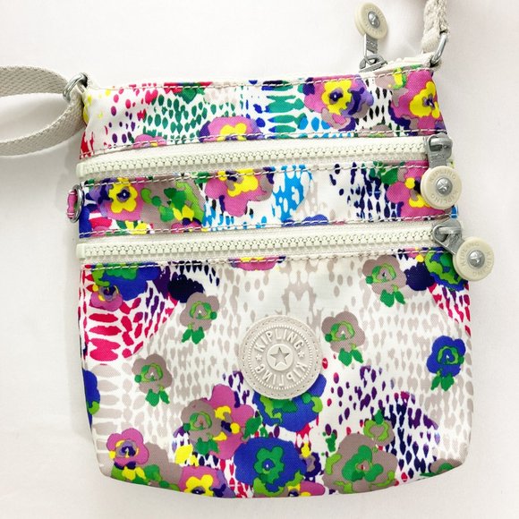 Kipling 3-Zip Floral Animal Print Crossbody Bag - Picture 7 of 10